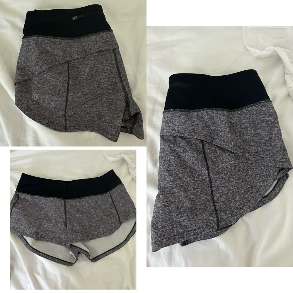 Grey Lululemon Speed ups (low rise)